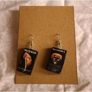 Halloween Horror Mini Movie VHS Earrings